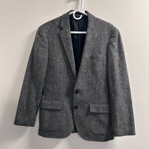 🔥: J Crew • Slim • Ludlow • Herringbone • Wool-Cotton • Suit Jacket • 38S